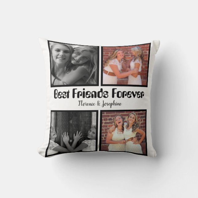Almofada Melhores amigos personalizados para sempre 4 colag (Frente)