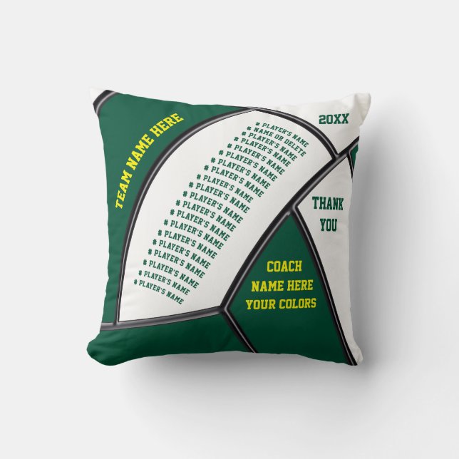 Almofada Melhores presentes de treinador de voleibol, todos (Frente)