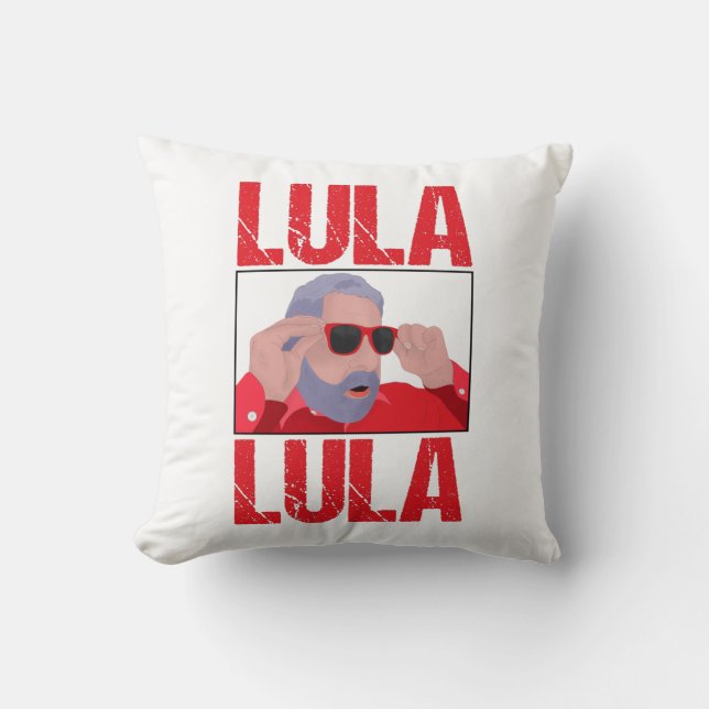 Almofada Meme do Lula de Óculos de Sol (Frente)