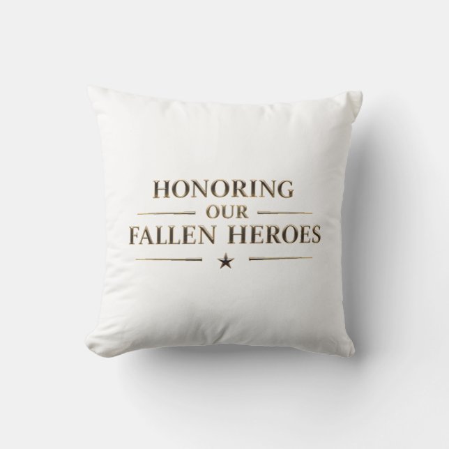 Almofada Memorial Day / Cojín Honoring Our Fallen Heroes  (Frente)