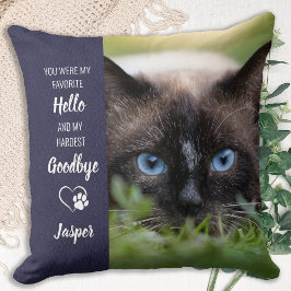 Almofada Memorial de Foto do Cat Tchau Mais Favorito