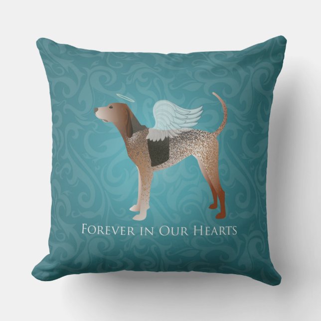 Almofada Memorial do Anjo Pet Inglês Americano (Frente)