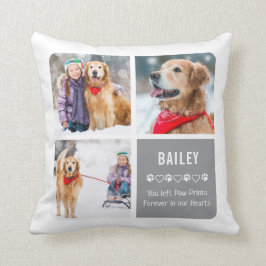 Almofada Memorial do Pet Collage da Foto Moderna