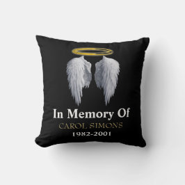 Almofada Memorial Halo & Angel Wings Travesseiro decorativo