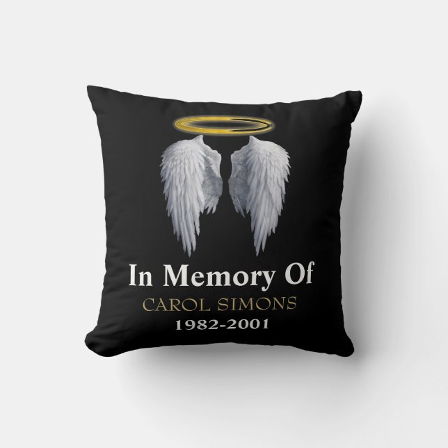 Almofada Memorial Halo & Angel Wings Travesseiro decorativo (Frente)