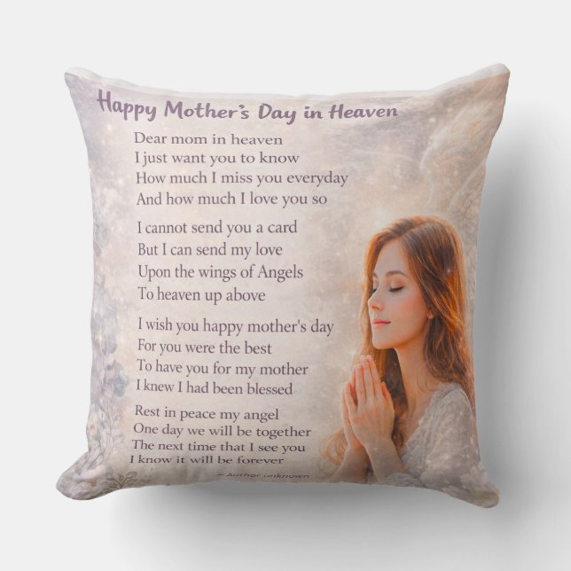 Almofada  Memorial Mom Remembrance wall art (Frente)
