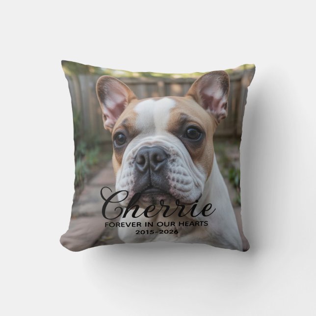 Almofada Memorial Personalizado para Cachorro (Frente)