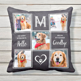 Almofada Memorial Rustic Pet Dog Keepsasaame Colagem de Fot