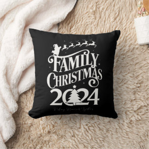 Almofada Memórias de Natal da Família 2024 Juntos Combinand