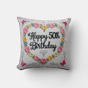 Almofada Memórias de ouros: 50º Travesseiro decorativo de a