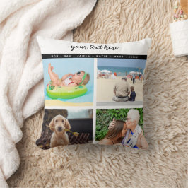 Almofada Memórias personalizadas de amor da família de foto
