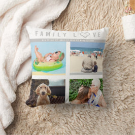 Almofada Memórias personalizadas de amor da família de foto