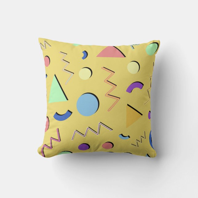 Almofada Memphis #92 Amarelo claro (Frente)