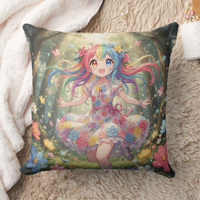 Almofada Menina Anime Caprichosa (Cobertor)