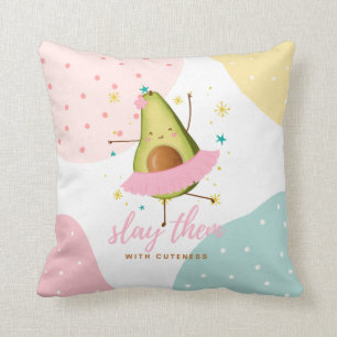 Almofada Menina Bonito Kawaii Avocado Ballerina as deixa