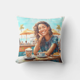 Almofada Menina com pausa para café