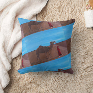 Almofada Menina com pintura de camelo por Alfred Fox