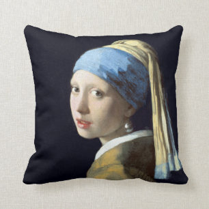 Almofada Menina de Johannes Vermeer com um brinco da pérola