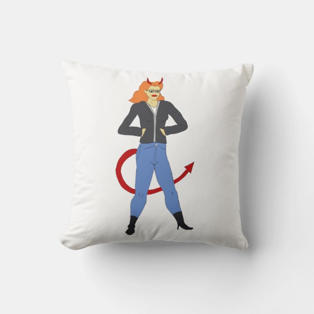 Almofada menina diabólica (Frente)