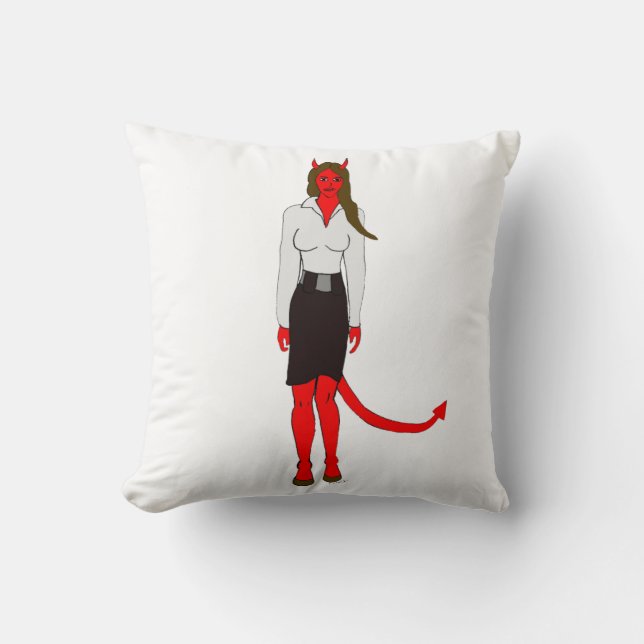 Almofada menina diabólica (Frente)