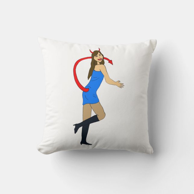 Almofada menina diabólica (Frente)