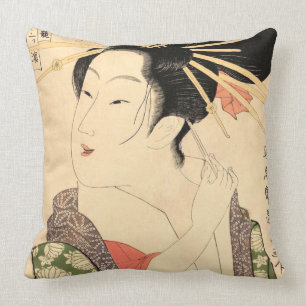 Almofada Menina do japonês de Ukiyo-e