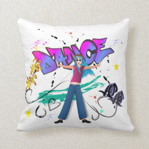 Almofada Menina dos grafites de Hip Hop