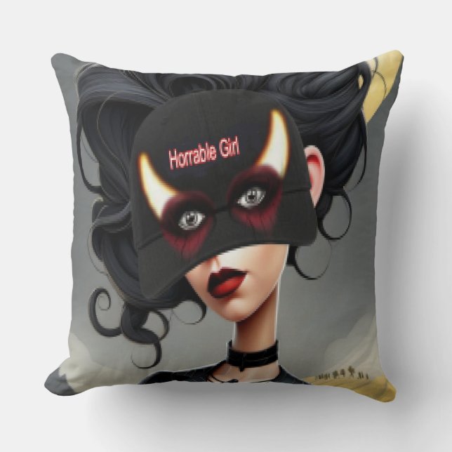 Almofada Menina horrível fofa  (Frente)