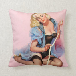 Almofada Menina loura do pinup