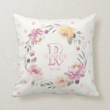 Menina recém-nascida personalizou o monograma de K