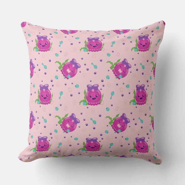 Almofada Menina Sonolenta - Octopus de Kawaii (Frente)