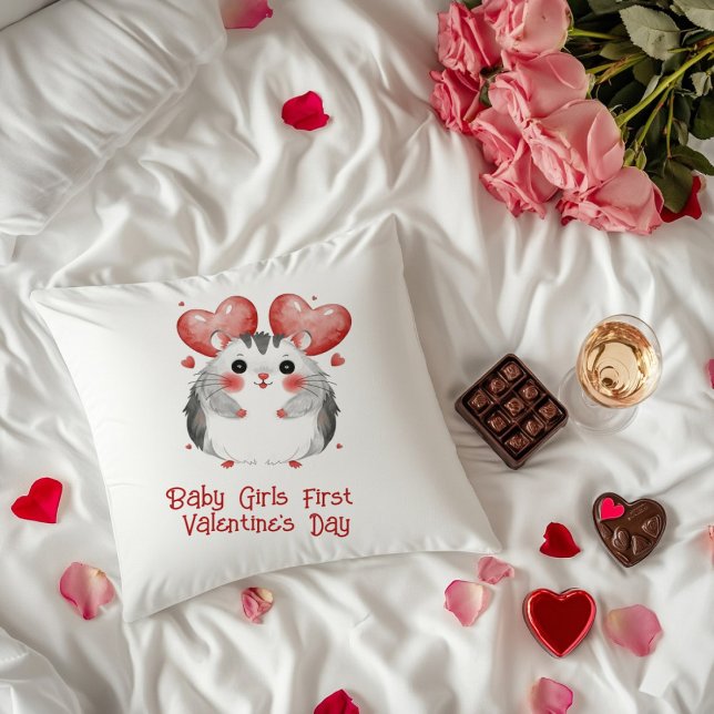 Almofada Meninas do Primeiro Dia de os namorados (Criador carregado)