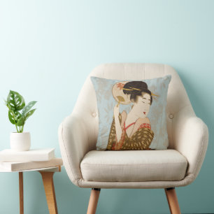Almofada Meninas Geishas Japonesas Vintage em Kimonos