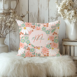 Almofada Meninas Rosa Chic Margarida Flor Silvestre Floral