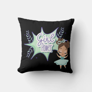 Almofada Menininha, verde-forte feminino e preto
