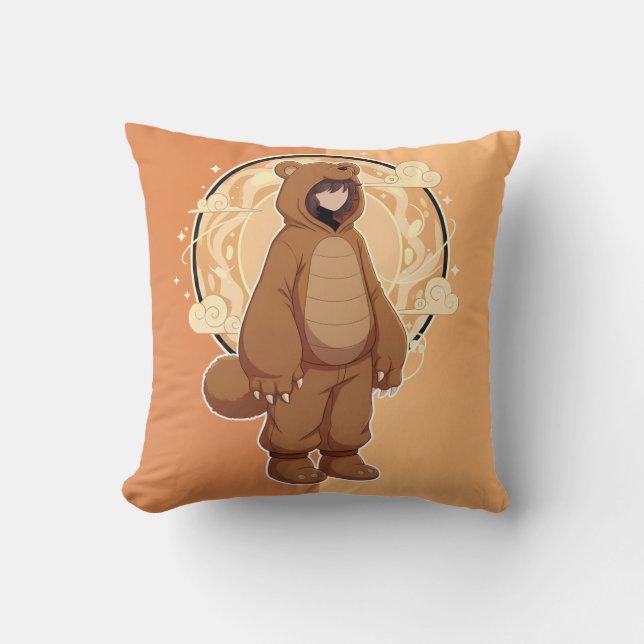 Almofada Menino Anime Fofo em Urso (Frente)