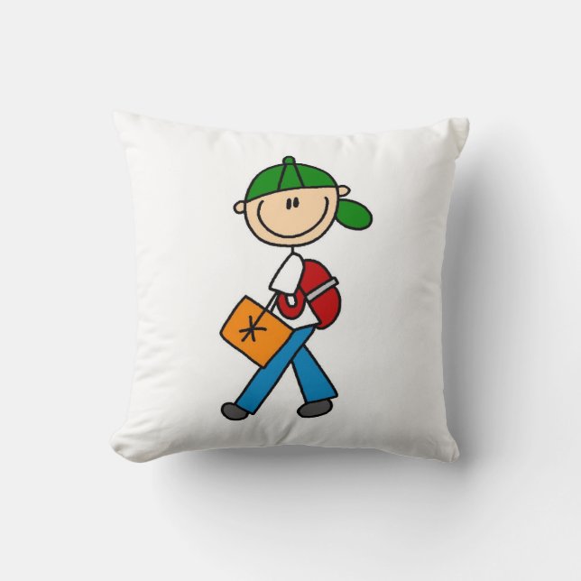 Almofada Menino Com Mochila (Frente)