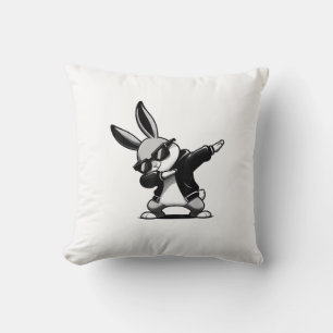 Almofada Menino Dia de Páscoa Dabbing Coelho Hip Hop Ea