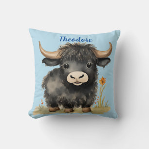 Almofada Meninos da Vaca Highland Bebê Personalizados