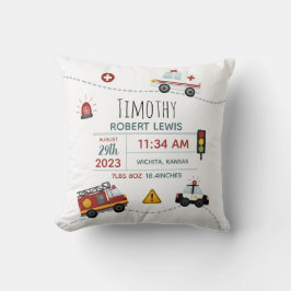 Almofada Meninos Transporte Fofo Estatuagens de Nascimentos