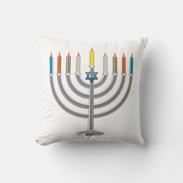 Almofada Menorah de Hanukkah (Frente)