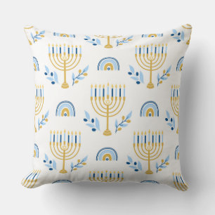 Almofada Menorahs e a Estrela de David Hanukkah Padrão