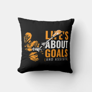 Almofada Mens Life's About Metas Lacrosse for Boys Lover