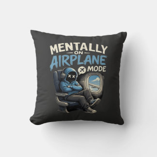 Almofada Mentally On Airplane Mode Shirt Funny Anime boy