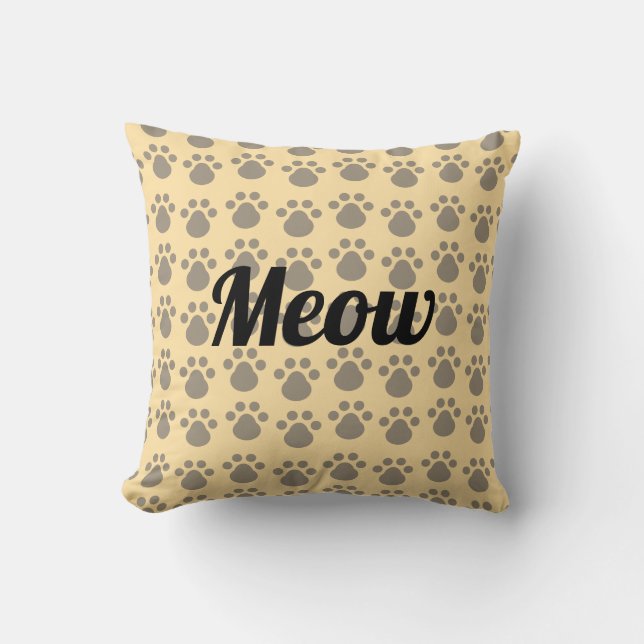 Almofada Meow, Paw Prints (Frente)