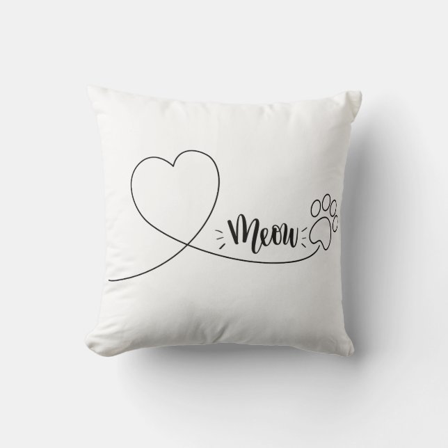 Almofada Meow , pillow for cat owners (Frente)