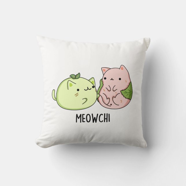 Almofada Meowchi Funny Mochi Pun (Frente)