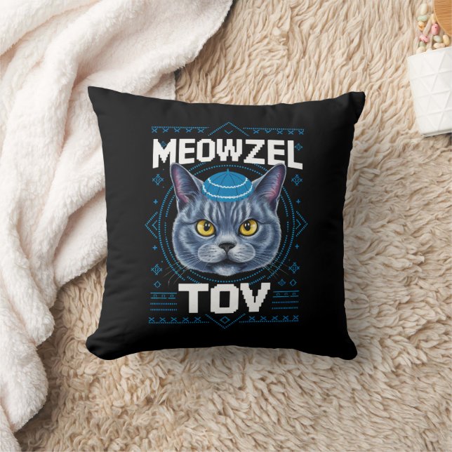Almofada Meowzel Tov Hanukkah, Feriado Judeu (Cobertor)