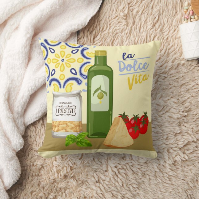 Almofada Mercado de vida italiano (Cobertor)