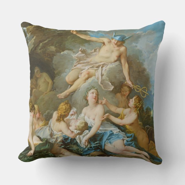 Almofada Mercúrio confiando a criança Baccus às Ninfas (Frente)